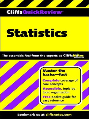 CliffsQuickReview Statistics - ebook